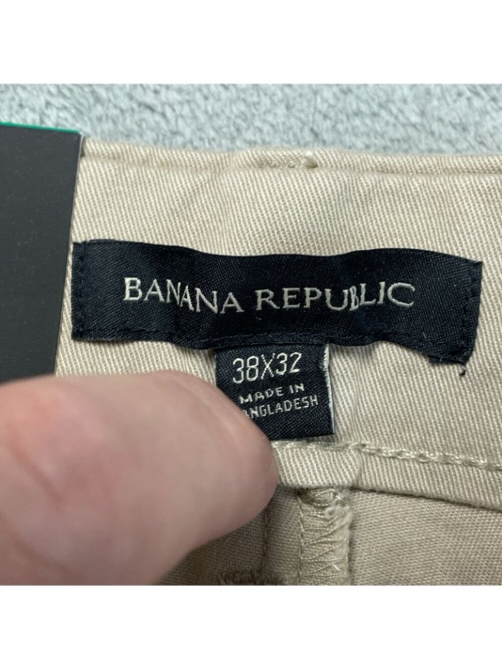 Banana Republic Men's 38x32 Chino Pants Slim Straight Fit Beige Stretch d1828 - Picture 7 of 13